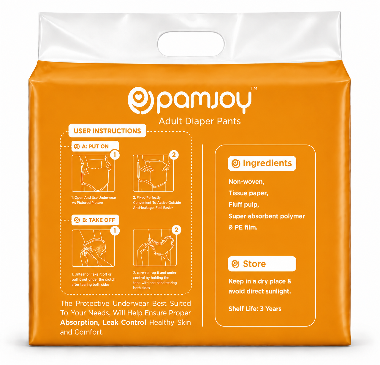 Pamjoy Adult Diaper Pants