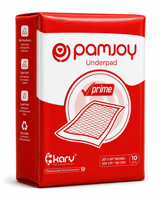 Pamjoy Prime disposable underpad, 20x30 inch, 60g