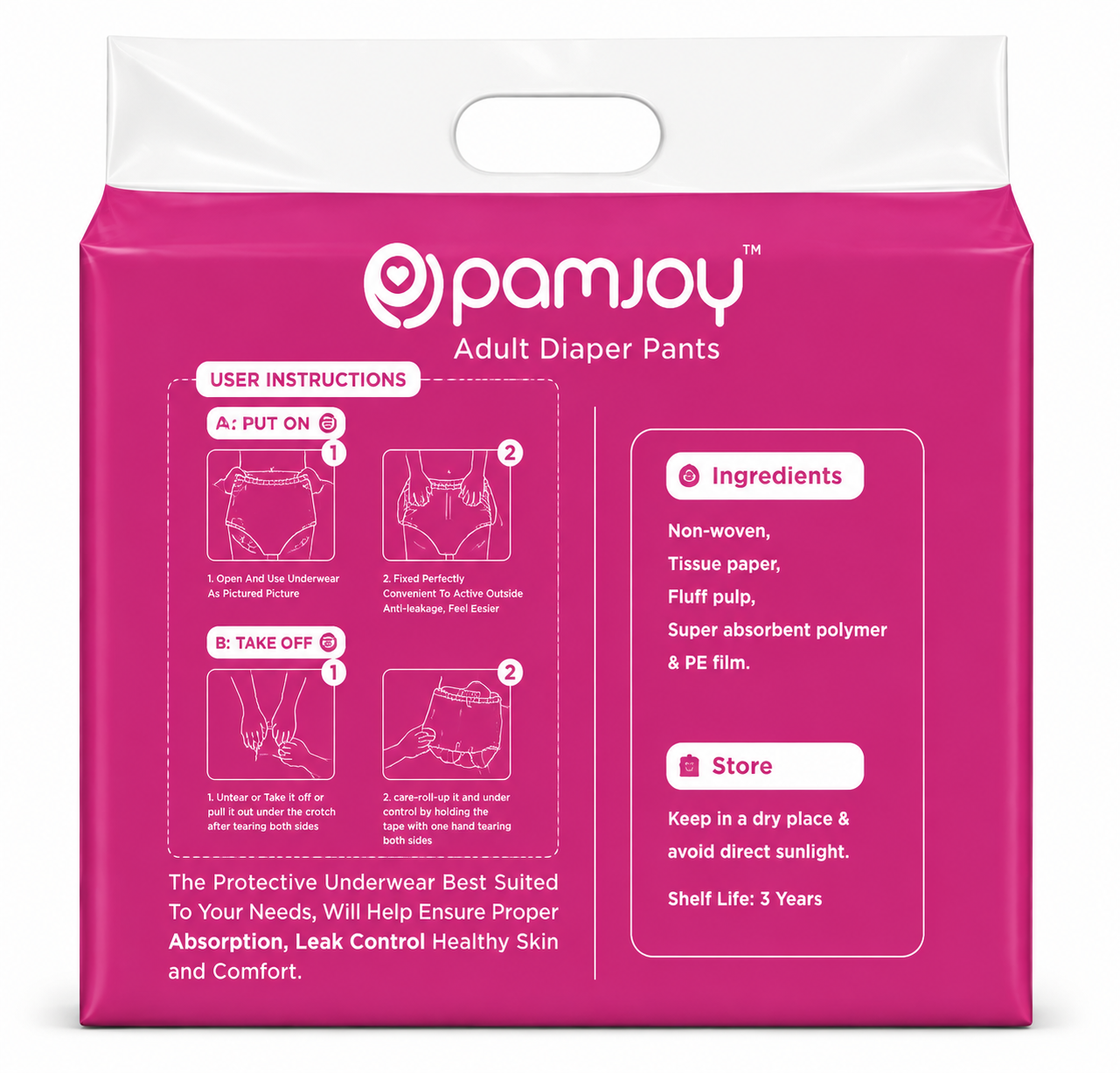 Pamjoy Adult Diaper Pants